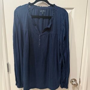 LOFT Navy Blouse